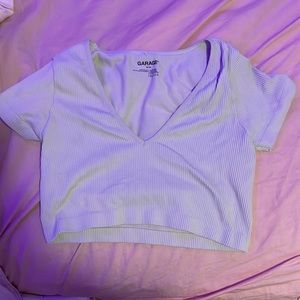 Garage crème crop top